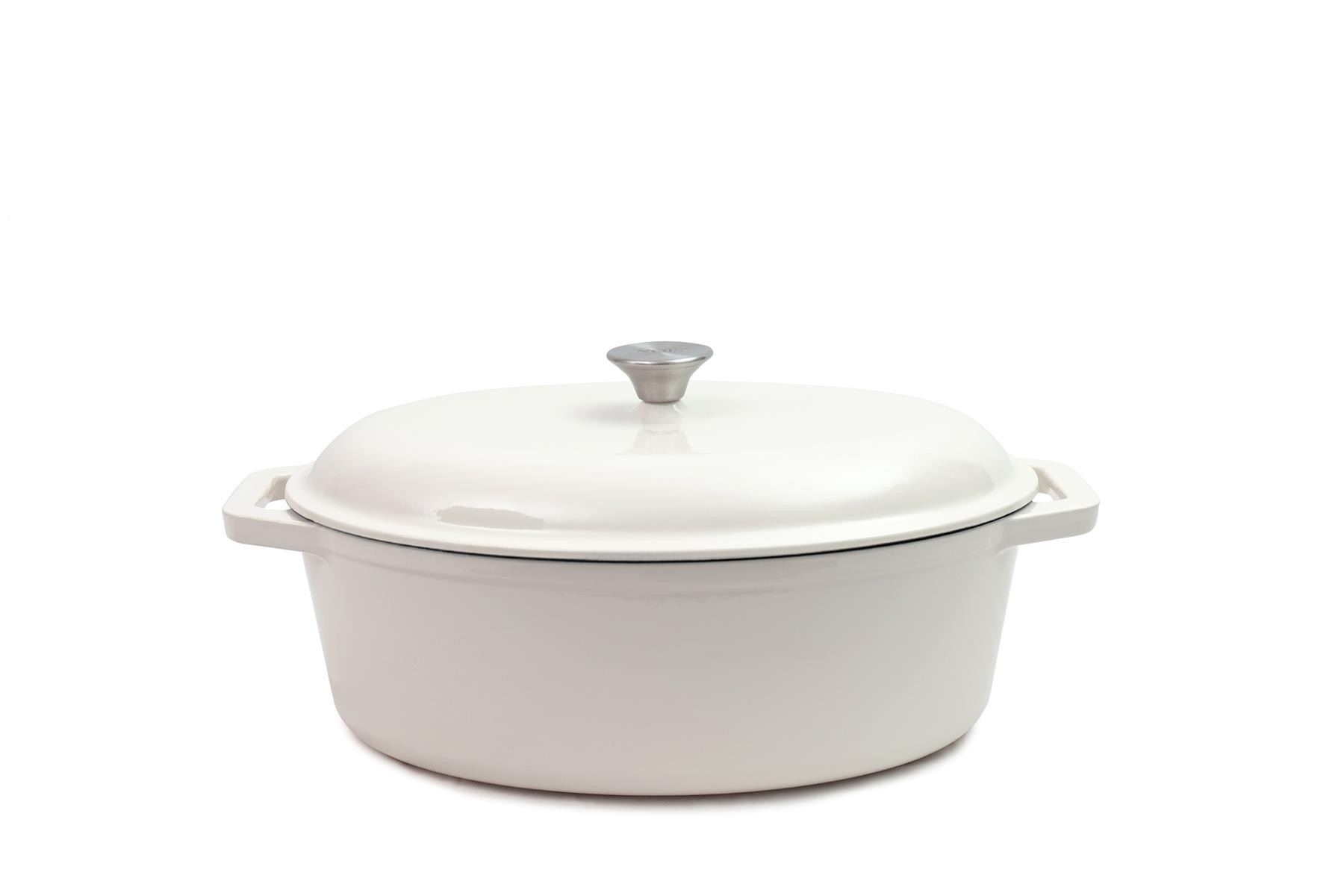 Garnek Żeliwny Owalny NOIS 36x26,5 cm kremowy Tierra